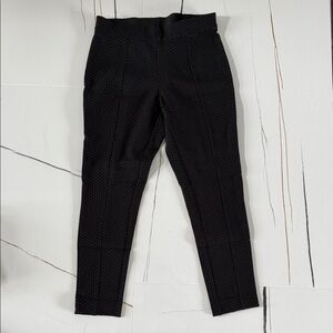 Anne Klein Black and White Striped Pants